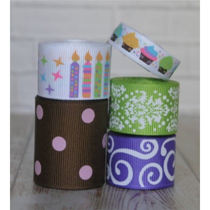 10 yards Make a Wish Birthday Ribbon Mix