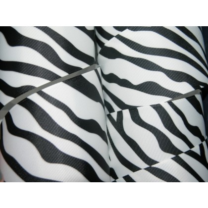 5 yards 2.25" & 3" Bold Zebra Print Grosgrain Ribbon