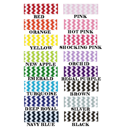5 yards 1.5" Chevron Stripe Grosgrain Ribbon