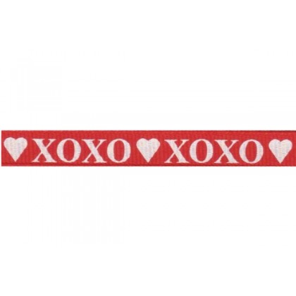 3/8" Valentine's XOXO Love Print Grosgrain Ribbon