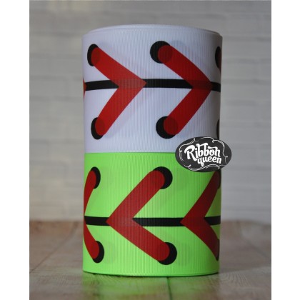 5 yards 3" Baseball & Softball Laces Print Grosgrain Ribbon 