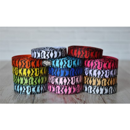 3 yards 3/8" Zebra Print Grosgrain Ribbon