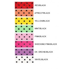 5 yards 1.5" Black Polka Dot Grosgrain Ribbon