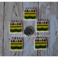 Crayon Planar Resins to Match Primary Crayons Print Grosgrain Ribbon
