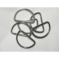 1" Nickel-Plated Silver D-Rings