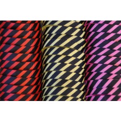 5 yards 3/8" Funky Stripes Print Grosgrain Ribbon