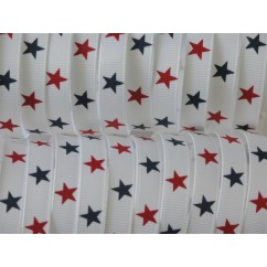 5 yards 3/8" Liberty Star Print Grosgrain Ribbon