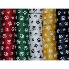 5 yards 5/8" Paw Print Grosgrain Ribbon