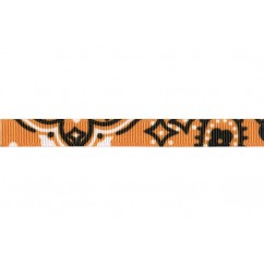 3/8" Tangerine Bandana Print Grosgrain Ribbon