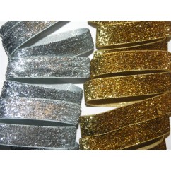 One Yard 5/8" Metallic Lurex Velvet Ribbon