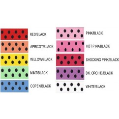 5 yards 7/8" Black Polka Dot Grosgrain Ribbon